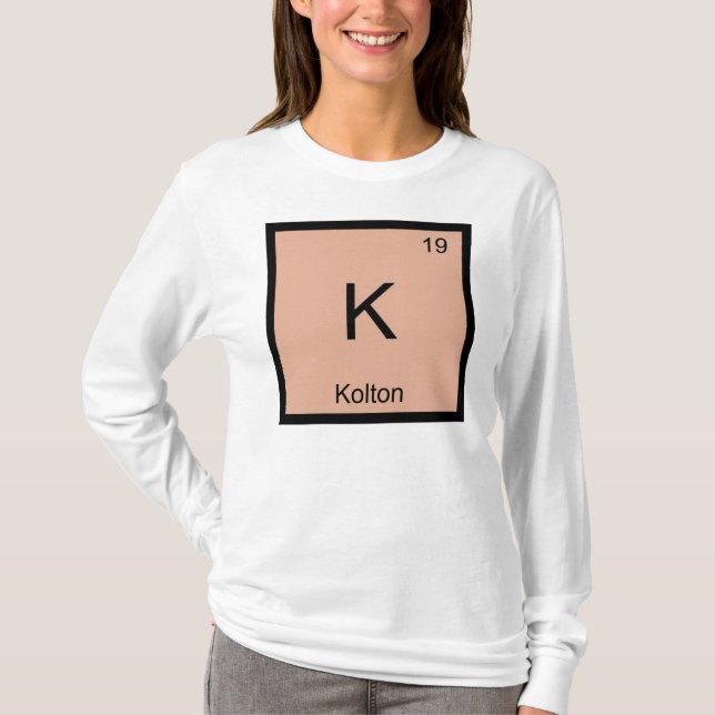 Kolton Namn Kemi Element Periodiska Systemet Tee Shirt (Framsida)