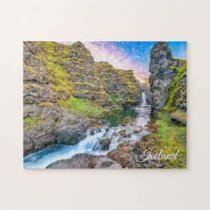 Kolufossar Waterfalls, Island Pussel