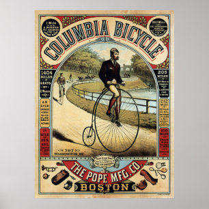 KOLUMBIA BICYCLE c. 1890 Poster