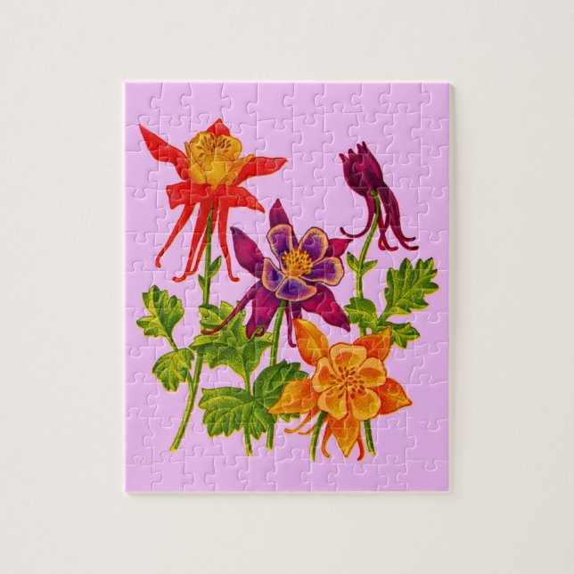 kolumbina blommor pussel (Vertikal)