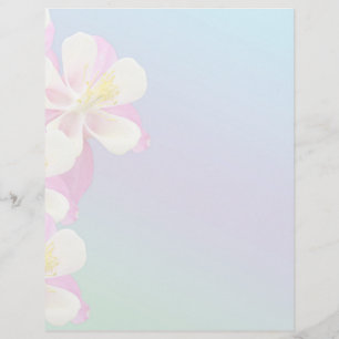 Kolumbine Flower Rosa & White