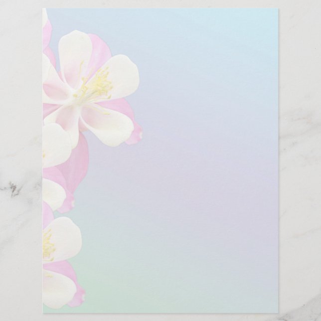 Kolumbine Flower Rosa & White (Framsida)