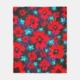 Kolumbine Flowers & Carnations Fleecefilt