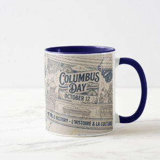 Kolumbusdagen 12 oktober Vintage amerikanskt kultu Mugg