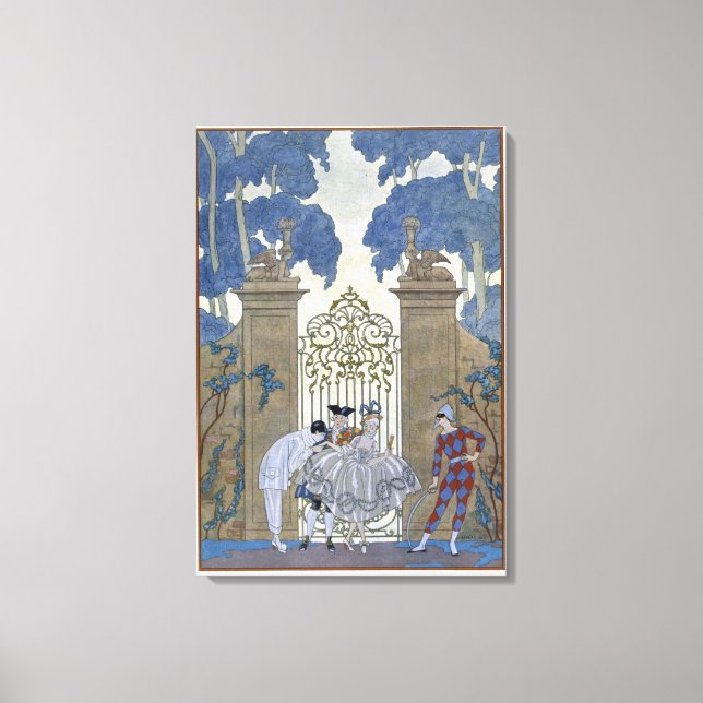 Kolumin, illustration för "Fetes Galantes" av Pa Canvastryck (Framsida)