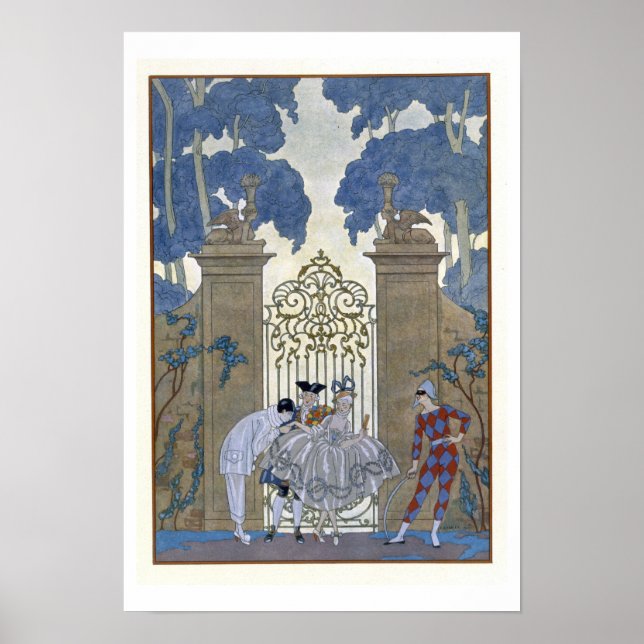 Kolumin, illustration för "Fetes Galantes" av Pa Poster (Framsidan)