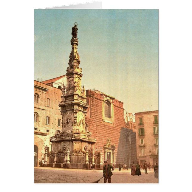 Kolumn i Junggin, Piazza Trinit&agrave Maggior Hälsningskort (Framsidan)