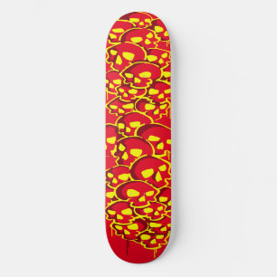 Kolumn med Döskallar Graffiti Mini Skateboard Bräda 18,5 Cm