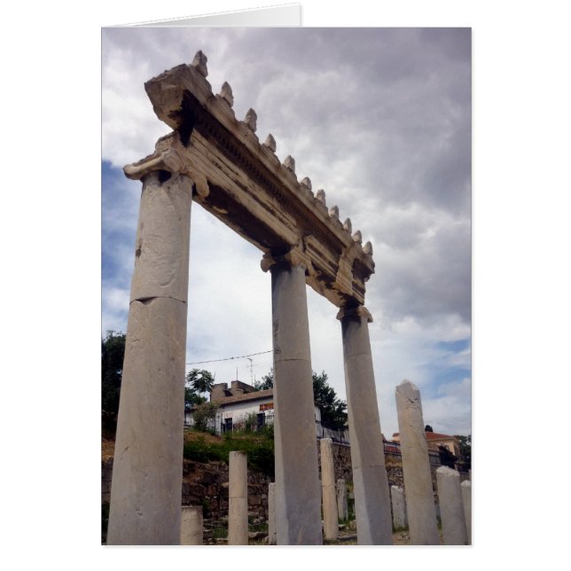 Kolumner roman agora hälsningskort (Framsidan)