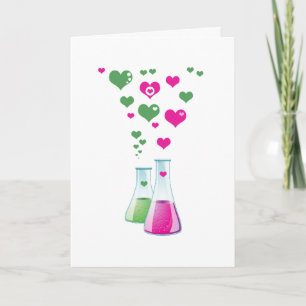 Kolv, Erlenmeyer, bägare, kemi, laboratorium Helgkort