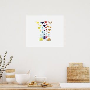 Kolv, Erlenmeyer, bägare, kemi, laboratorium Poster