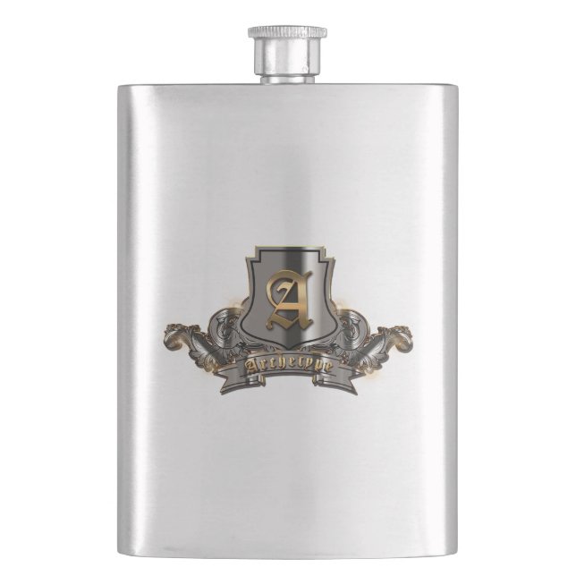 Kolv (rostfritt stål) 8 oz. fickplunta (Framsidan)