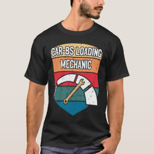 Kolvar som laddar mekanisk bilbil, reparerar autom t shirt