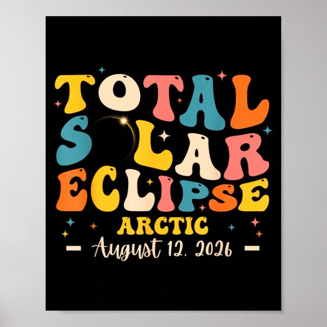 Kolvärmare Solförmörkelse Total Solförmörkelse Poster (Framsidan)