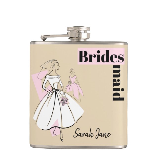 Kolven mode Bride Neutralt Bridesmaid Namn Fickplunta (Framsidan)