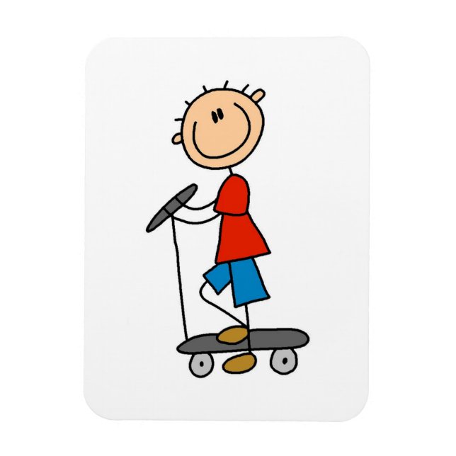 Kolvfigurskiss på scooter magnet (Vertikal)