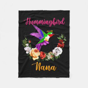 Kolvibri nana blommig fågel slips älskare mors fleecefilt
