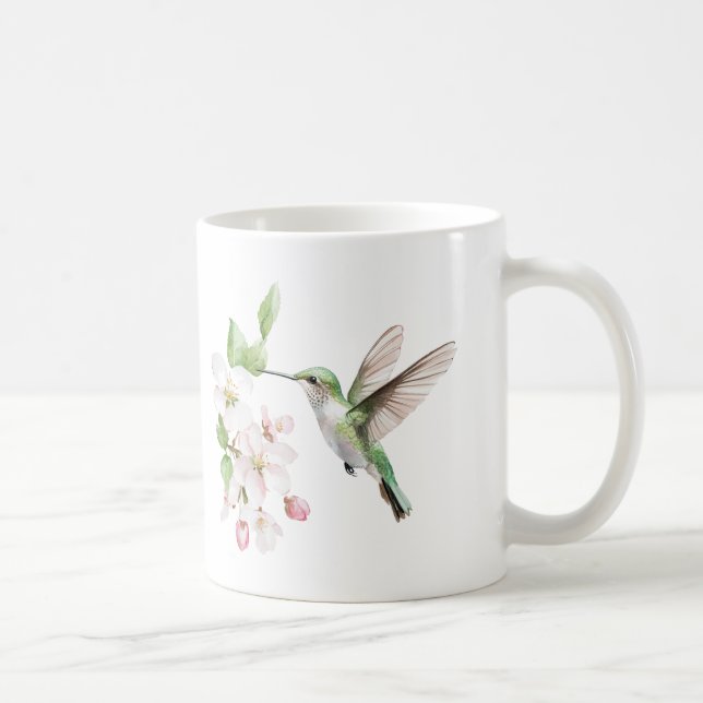 Kolvibril vårblomning akvarell kaffemugg (Höger)
