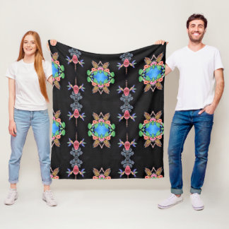 Kolvibrilar och Fjärilar Flanellfilt Fleecefilt