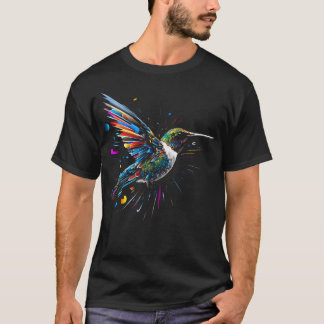 Kolvinkonst Färgrik Djur Polygon Fågel T Shirt