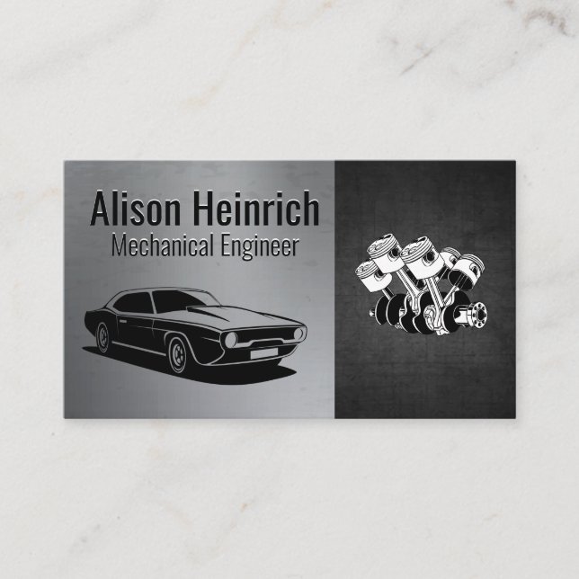 Kolvmotor | Automatisk sökning Visitkort (Framsida)