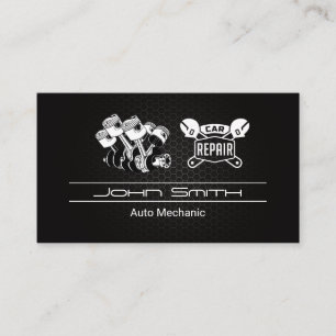Kolvmotor Reparation av bilar Wrenches Visitkort