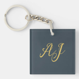Kolvördad guld färg monogram professionell initial