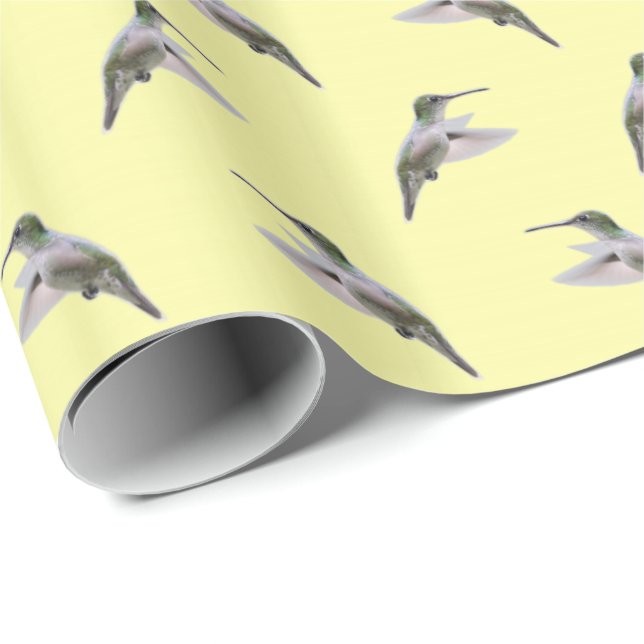 Kolvristräl Wrappringspapper (Ljusgult) Presentpapper (Rullad Hörn)