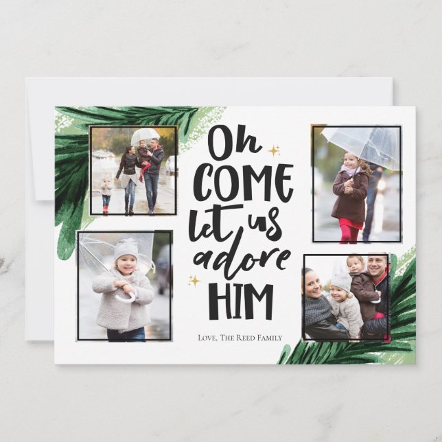 Kom Adore Him 4 PH | Julfoto-kort Julkort (Framsida)