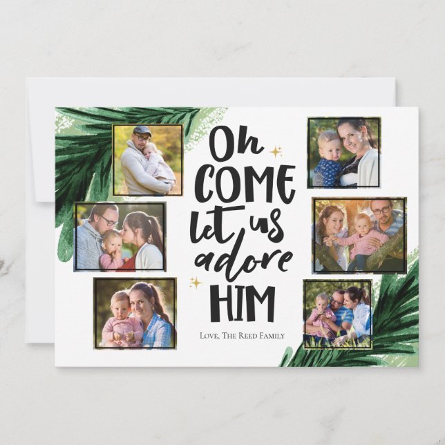 Kom Adore Him 6 PH | Julfoto-kort Julkort (Framsida)