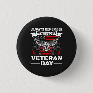 Kom alltid ihåg att aldrig glömma veterandagen knapp
