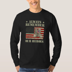Kom alltid ihåg att våra hjältar bekämpar veterane t shirt