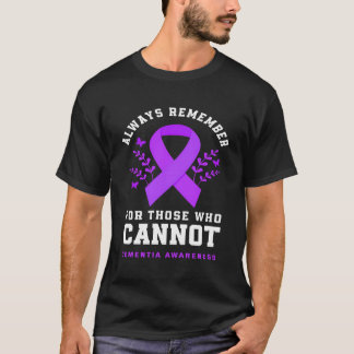 Kom alltid ihåg dem som inte kan Lila demens Medve T Shirt