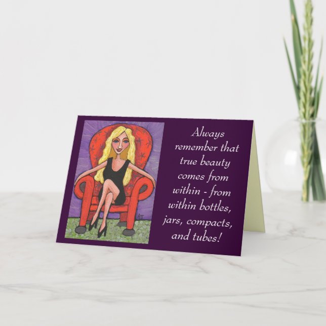 Kom alltid ihåg den sanna skönheten.. kort (Framsida)