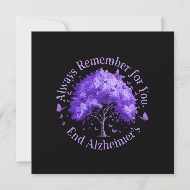 Kom alltid ihåg: För dig, sluta med Alzheimers Inbjudningar (Framsida)