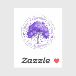 Kom alltid ihåg: För dig, sluta med Alzheimers Klistermärken