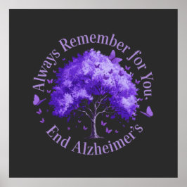 Kom alltid ihåg: För dig, sluta med Alzheimers Poster