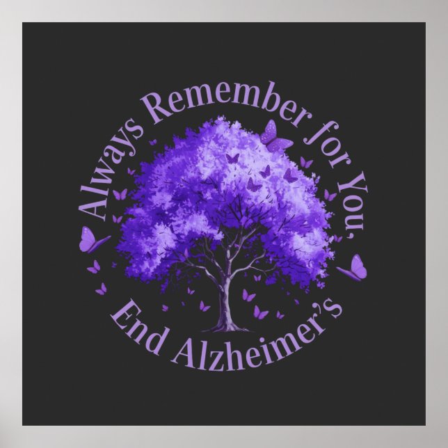 Kom alltid ihåg: För dig, sluta med Alzheimers Poster (Framsidan)