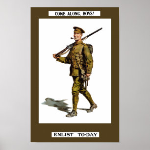 Kom Along, pojkar! Enlist i dag Poster