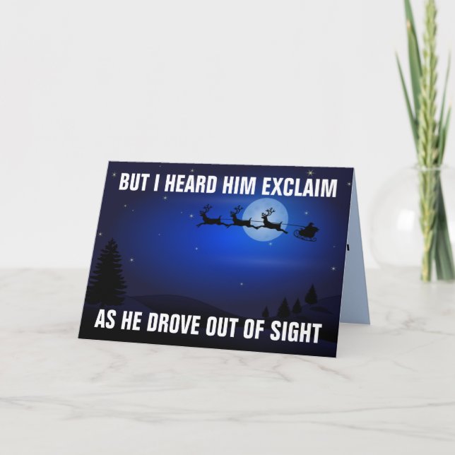 KOM ÅT BRANDON! TOMTE ÖVERSTORA JULKORT KORT (Framsida)