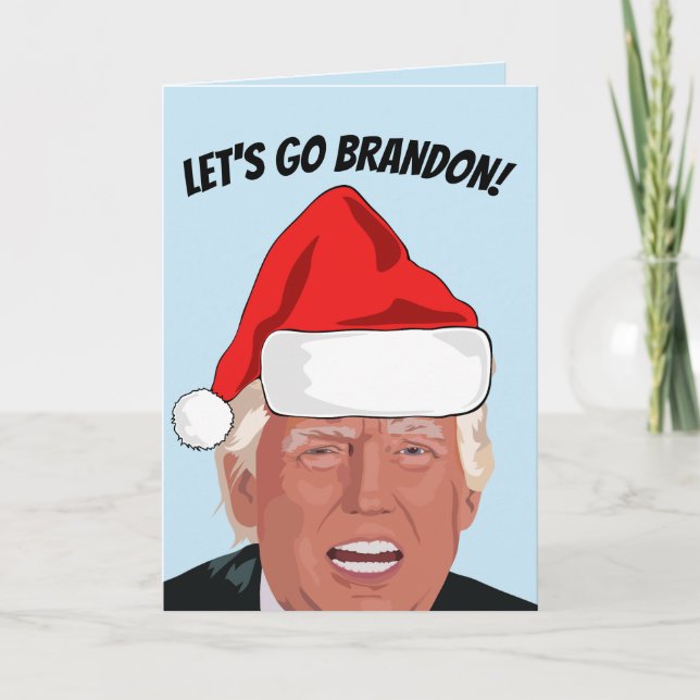 KOM ÅT BRANDON! TRUMP JULKORT KORT (Framsida)