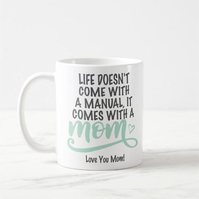 Kom av livförsäkring med en instruktionshandbok Ma Kaffemugg (Vänster)