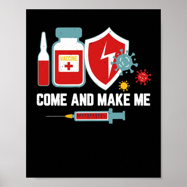 Kom av vaccinationsmandat och tvinga mig till Vax Poster (Framsidan)