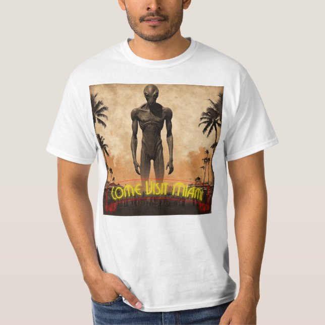 Kom besök Miami T Shirt (Framsida)