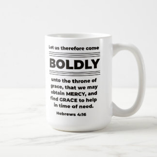 Kom Boldy Hebrews 4:16 KJV Kaffemugg