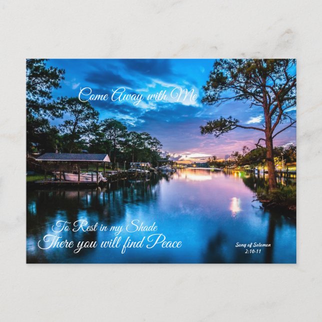 Kom borta med Me Serene Sjö vykort (Framsida)
