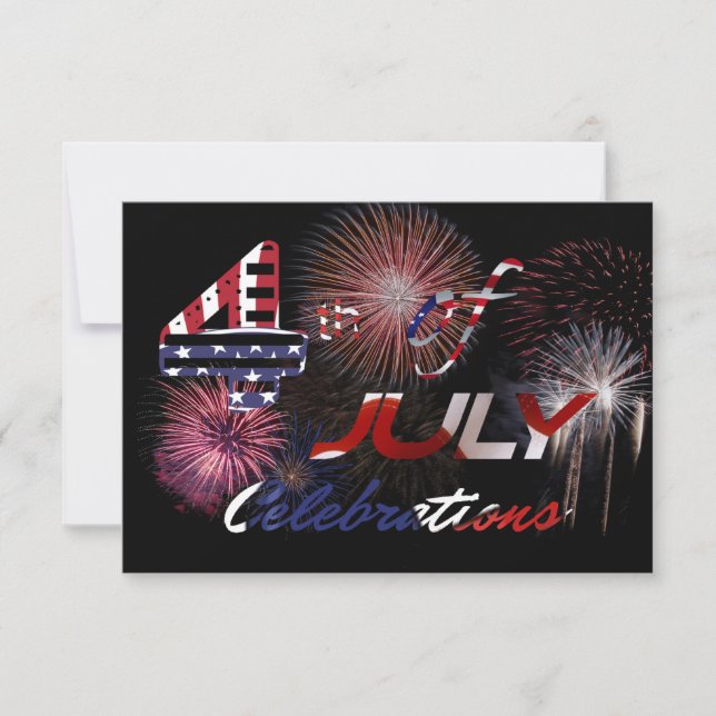 Kom firar Frihetsfestivaler den 4 juli Anteckningskort (Framsida)