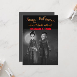 Kom firar med oss Halloween Inbjudningar
