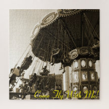 "Kom Fly with Me" Coney Island, NY Large Puzzle