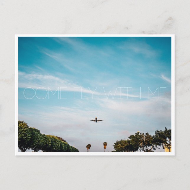 Kom flyger med mig vykort (Framsida)